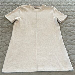 Zara Ecru/Cream Short Sleeved Sweater Dress